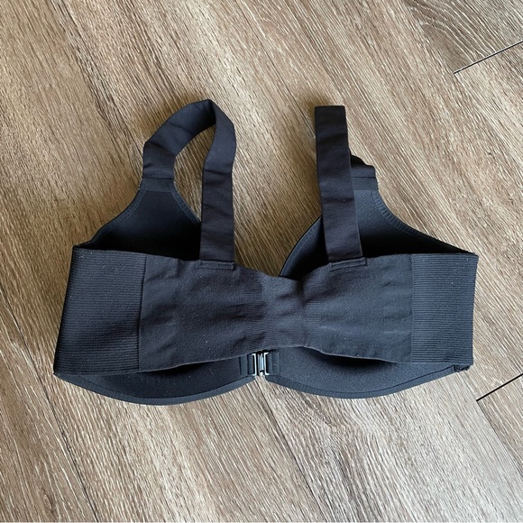 SPANX Bra-llelujah Lightly Lined Wireless Bra Black Front Clasp Wide Straps 32D - Picture 8 of 16